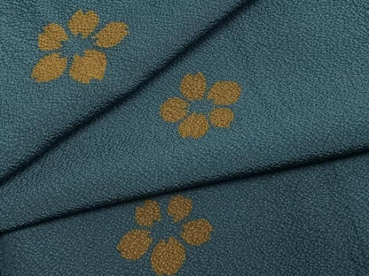 平和屋着物●世界的人形師　辻村寿三郎　ジュサブロー　小紋　舞桜文　正絹　逸品　AABH4698fy