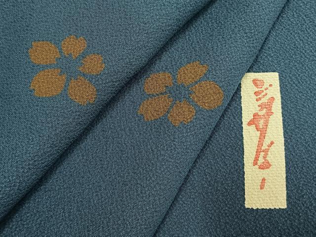 平和屋着物●世界的人形師　辻村寿三郎　ジュサブロー　小紋　舞桜文　正絹　逸品　AABH4698fy
