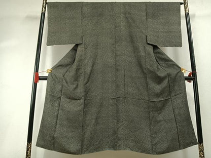 平和屋着物●男性　江戸小紋　鳥　正絹　逸品　AABH4699fy