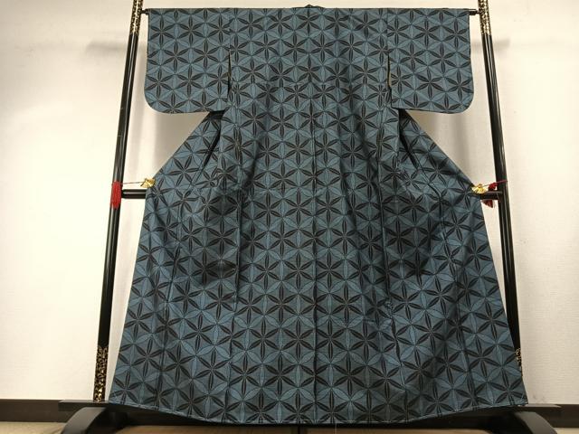 平和屋着物●本場大島紬　カタス9マルキ　七宝文　正絹　逸品　未使用　AABH4700fy
