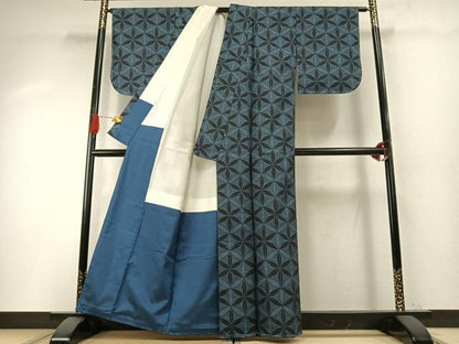 平和屋着物●本場大島紬　カタス9マルキ　七宝文　正絹　逸品　未使用　AABH4700fy