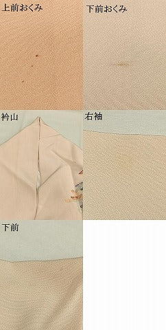 平和屋着物●訪問着　友禅　作家物　花鳥文　暈し染め　正絹　逸品　AABH4702fy