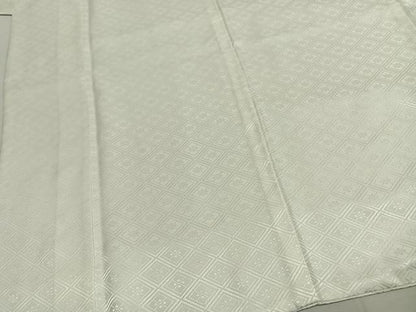 平和屋着物●男性　白紋付　羽織セット　菱地紋　キングサイズ　洗える着物　AABH4714fy