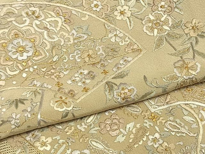 平和屋着物●豪華色留袖　中国三大刺繍　汕頭刺繍　スワトウ刺繍　総刺繍　地紙花文　金糸　正絹　逸品　未使用　AABH4724fy
