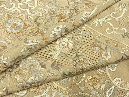 平和屋着物●豪華色留袖　中国三大刺繍　汕頭刺繍　スワトウ刺繍　総刺繍　地紙花文　金糸　正絹　逸品　未使用　AABH4724fy