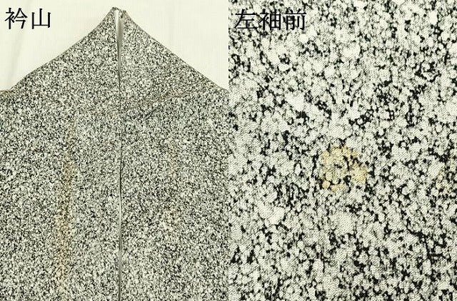 平和屋着物●訪問着　駒刺繍　枝菊文　たたき染め　正絹　逸品　AABH4733fy
