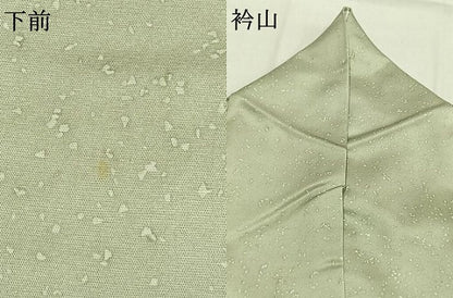 平和屋着物●上質な小紋　紬地　綾織　箔散らし文様　正絹　逸品　AABH4739fy