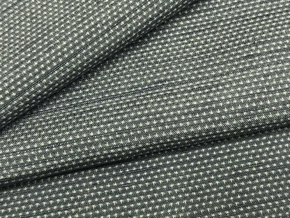 平和屋着物●男性　塩沢紬　アンサンブル　蚊絣　キングサイズ　正絹　逸品　AABH4740fy