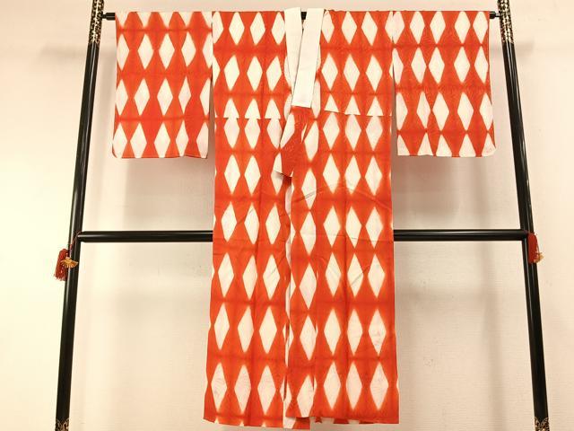 平和屋着物●長襦袢　袷　菱文　暈し染め　正絹　逸品　AABH4747fy
