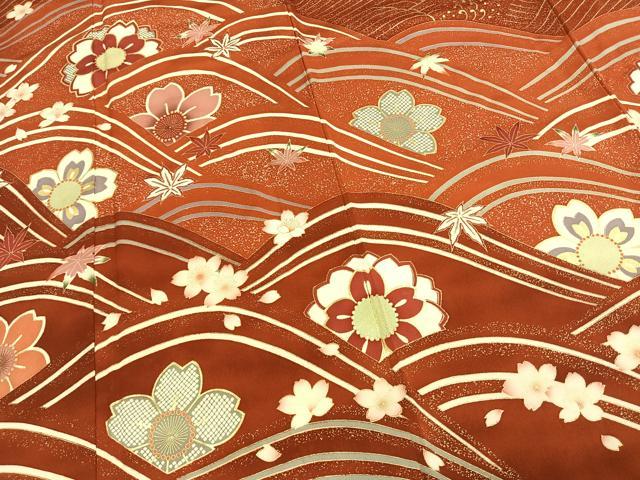 平和屋着物●豪華振袖　作家物　立波花蝶文　金彩　正絹　逸品　AABH4749fy