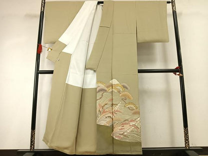 平和屋着物●豪華色留袖　友禅　作家物　枝松文　暈し染め　金彩　正絹　逸品　AABH4758fy