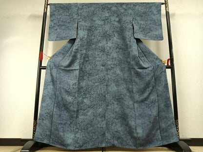平和屋着物●上質な小紋　霞文　暈し染め　正絹　逸品　未使用　AABH4760fy