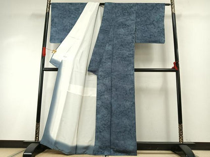 平和屋着物●上質な小紋　霞文　暈し染め　正絹　逸品　未使用　AABH4760fy