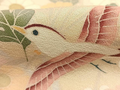 平和屋着物●訪問着　友禅　作家物　花鳥文　暈し染め　正絹　逸品　AABH4761fy