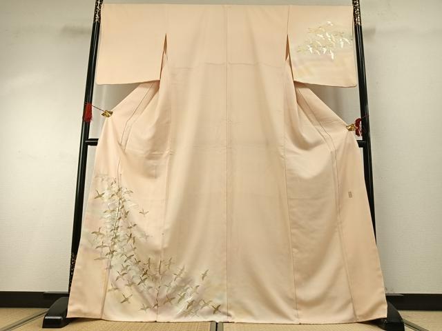 平和屋着物●金彩友禅　卓越技能者・名工・和田光正　訪問着　飛鳥文　暈し染め　金銀彩　正絹　逸品　AABH4762fy