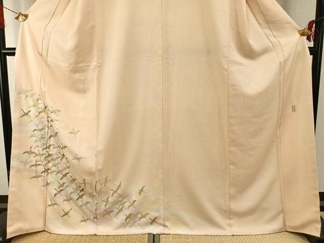 平和屋着物●金彩友禅　卓越技能者・名工・和田光正　訪問着　飛鳥文　暈し染め　金銀彩　正絹　逸品　AABH4762fy