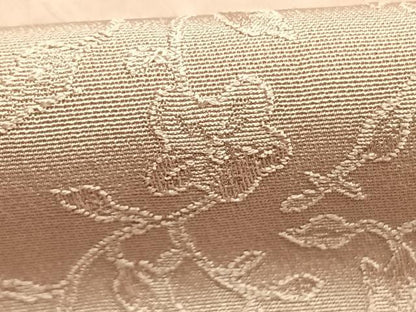 平和屋着物●上質な色無地　草花地紋　灰桜色　正絹　逸品　未使用　AABH4764fy