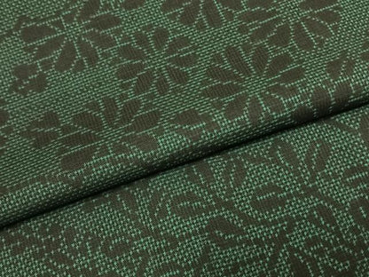 平和屋着物●本場大島紬　一元7マルキ　草花文　正絹　逸品　未使用　AABH4769fy