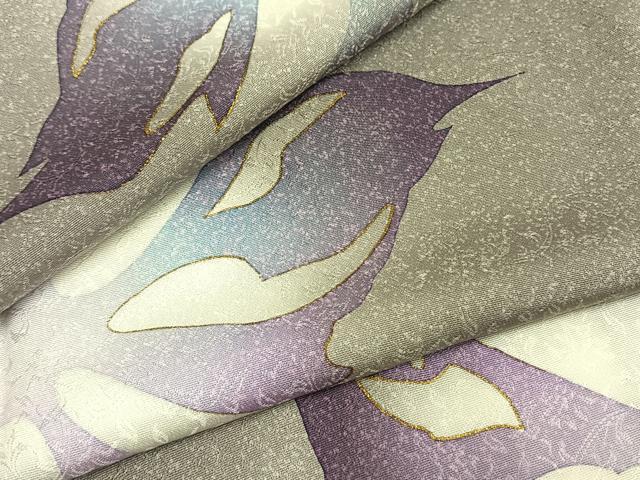 平和屋着物○上質な小紋 舞花文 暈し染め 金彩 正絹 逸品 AABH4771fy