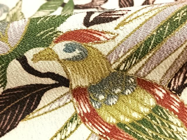 平和屋着物●上質な小紋　花鳥文　金彩　正絹　逸品　AABH4788fy