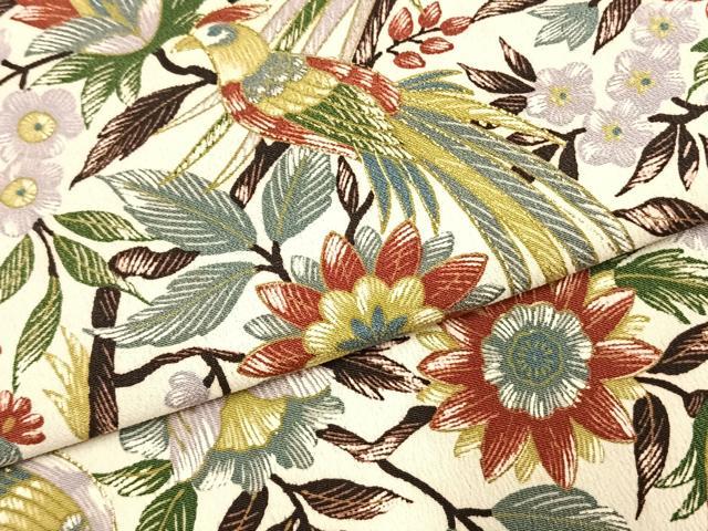 平和屋着物●上質な小紋　花鳥文　金彩　正絹　逸品　AABH4788fy