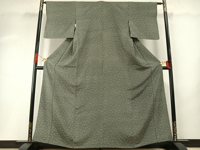 平和屋着物○上質な小紋 よろけ縞 正絹 逸品 AABH4791fy