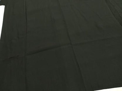 平和屋着物●男性　黒紋付　羽織セット　正絹　逸品　AABH4792fy