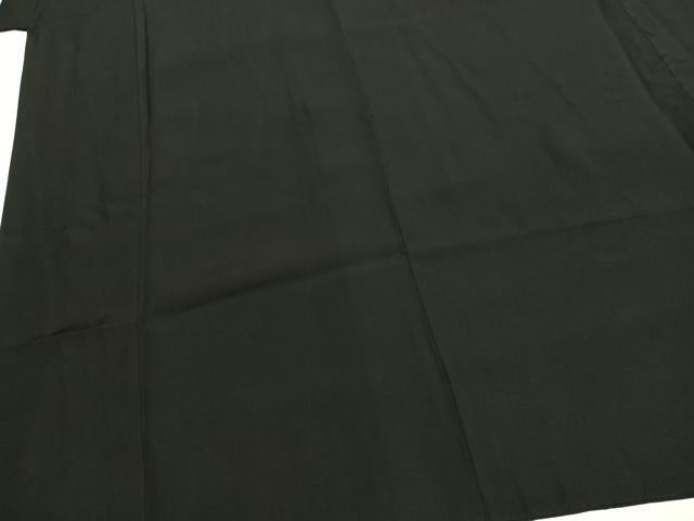 平和屋着物●男性　黒紋付　羽織セット　正絹　逸品　AABH4792fy