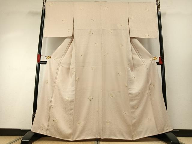 平和屋着物●上質な小紋　松葉　金彩　正絹　逸品　AABH4798fy 平和屋着物○上質な小紋 松葉 金彩 正絹 逸品 AABH4798fy