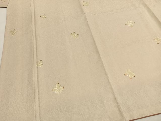 平和屋着物○上質な小紋 松葉 金彩 正絹 逸品 AABH4798fy