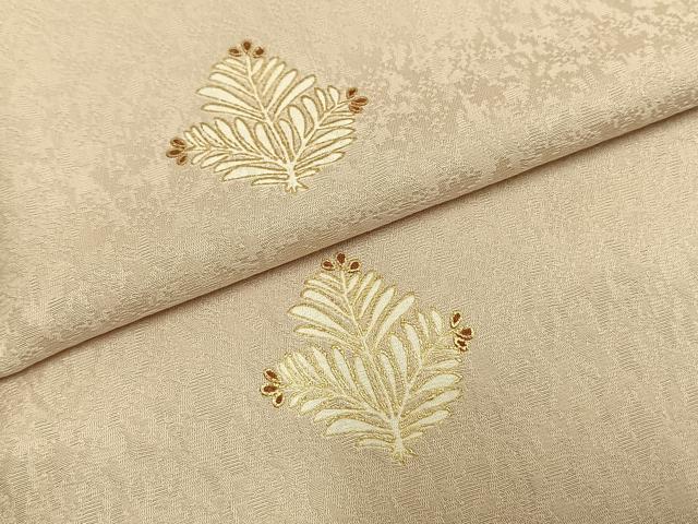 平和屋着物●上質な小紋　松葉　金彩　正絹　逸品　AABH4798fy 平和屋着物○上質な小紋 松葉 金彩 正絹 逸品 AABH4798fy
