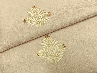 平和屋着物●上質な小紋　松葉　金彩　正絹　逸品　AABH4798fy