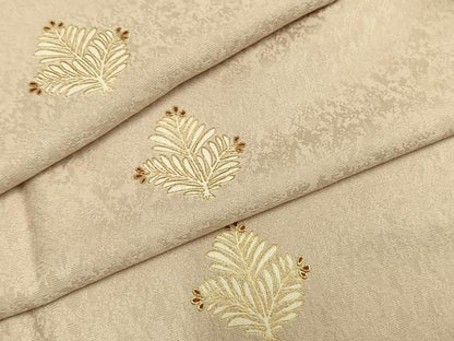 平和屋着物●上質な小紋　松葉　金彩　正絹　逸品　AABH4798fy