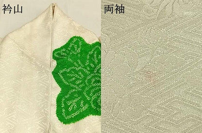 平和屋着物●豪華振袖　駒刺繍　絞り　草花文　正絹　逸品　AABH4802fy