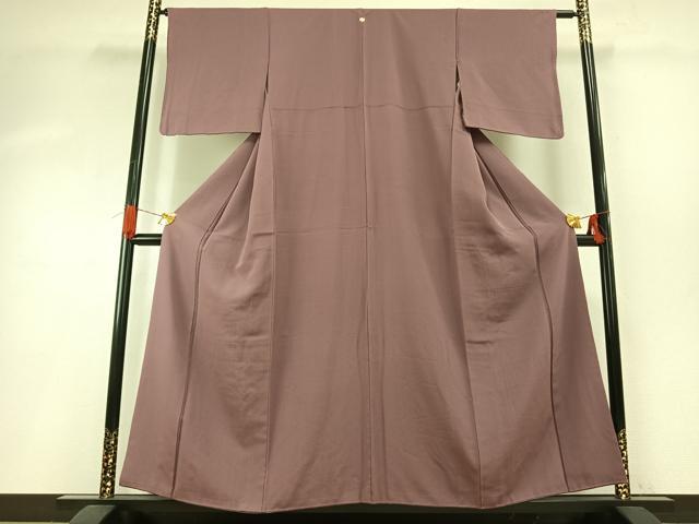 平和屋着物●上質な色無地　古代紫色　正絹　逸品　未使用　AABH4807fy