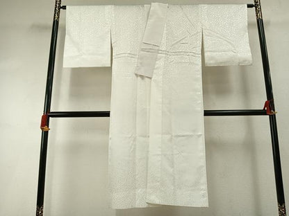 平和屋着物●長襦袢　無双仕立て　狢菊地紋　正絹　逸品　AABH4808fy