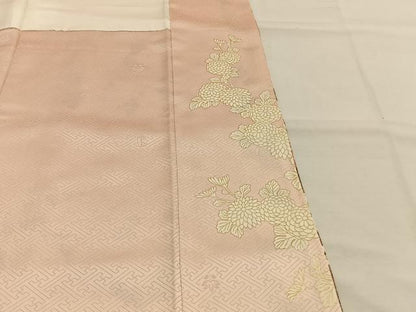 平和屋着物●十日町老舗ブランド　吉澤友禅　吾妻徳穂　訪問着　駒刺繍　草花文　金彩　ロング丈　正絹　逸品　AABH4827fy