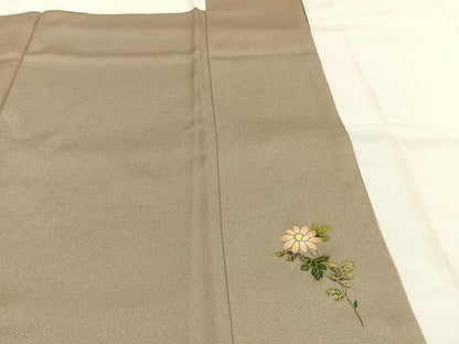 平和屋着物●漆工芸作家　金森一博　訪問着　色紙花文　暈し染め　金彩　さが美扱い　ロング丈　正絹　逸品　AABH4829fy