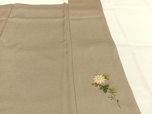 平和屋着物●漆工芸作家　金森一博　訪問着　色紙花文　暈し染め　金彩　さが美扱い　ロング丈　正絹　逸品　AABH4829fy