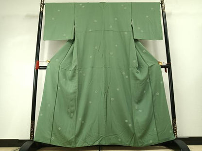 平和屋着物●上質な小紋　吉祥花文　正絹　逸品　AABH4831fy