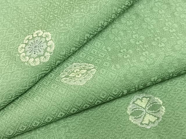 平和屋着物●上質な小紋　吉祥花文　正絹　逸品　AABH4831fy