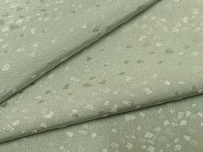 平和屋着物●上質な色無地　散らし地紋　青磁鼠色　正絹　逸品　AABH4838fy