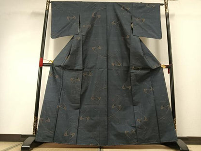 平和屋着物●本場大島紬　カタス7マルキ　流水文　正絹　逸品　未使用　AABH4839fy