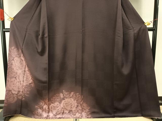平和屋着物●訪問着　薔薇　暈し染め　金彩　正絹　逸品　AABH4844fy