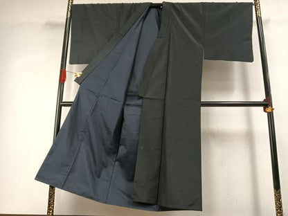 平和屋着物●男性　紬　アンサンブル　百入茶色　洗える着物　AABH4845fy
