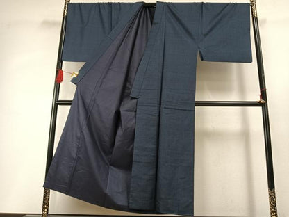 平和屋着物●男性　本場大島紬　アンサンブル　100亀甲　総詰め　キングサイズ　正絹　逸品　AABH4846fy