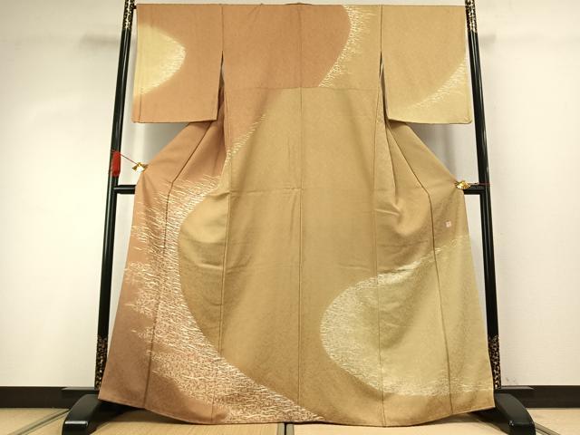 平和屋着物●訪問着　作家物　霞文　暈し染め　正絹　逸品　AABH4853fy