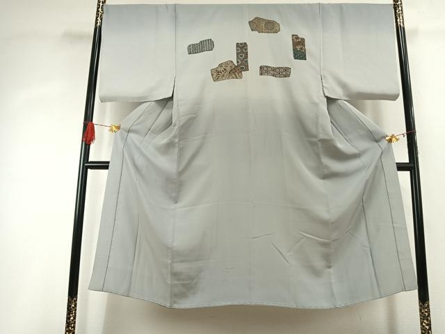平和屋着物●男性　長襦袢　袷　更紗文様　暈し染め　正絹　逸品　AABH4855fy