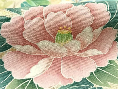 平和屋着物●訪問着　草花文　暈し染め　金彩　正絹　逸品　AABH4864fy