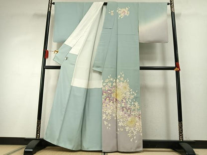 平和屋着物●華道家　假屋崎省吾プロデュース　きものの世界　訪問着　枝花文　暈し染め　金彩　まるやま扱い　正絹　逸品　AABH4865fy